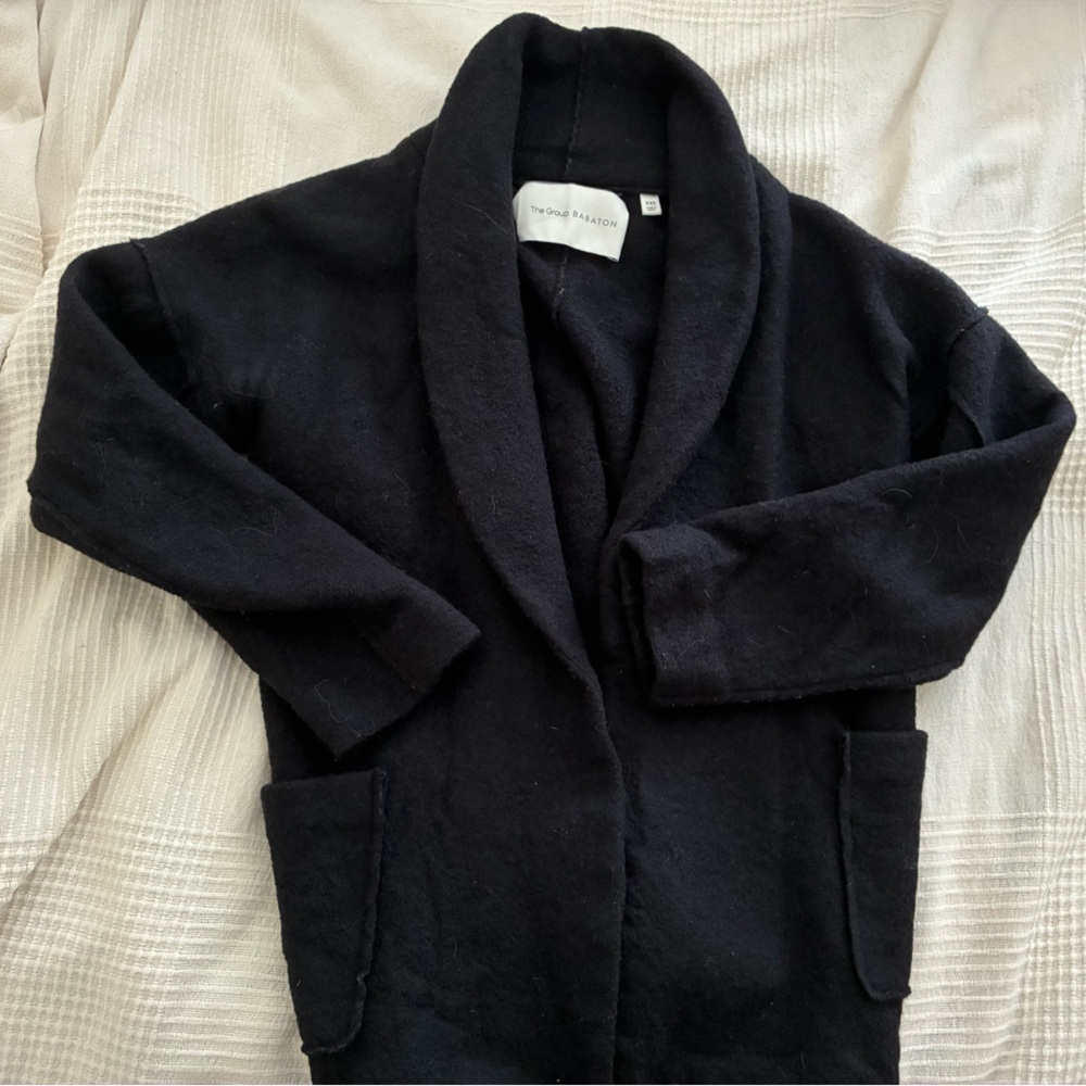 Babaton black 100% wool blazer